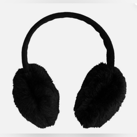 FUR by URF - Black Faux Fur Ear Muffs - Picture 5 of 6